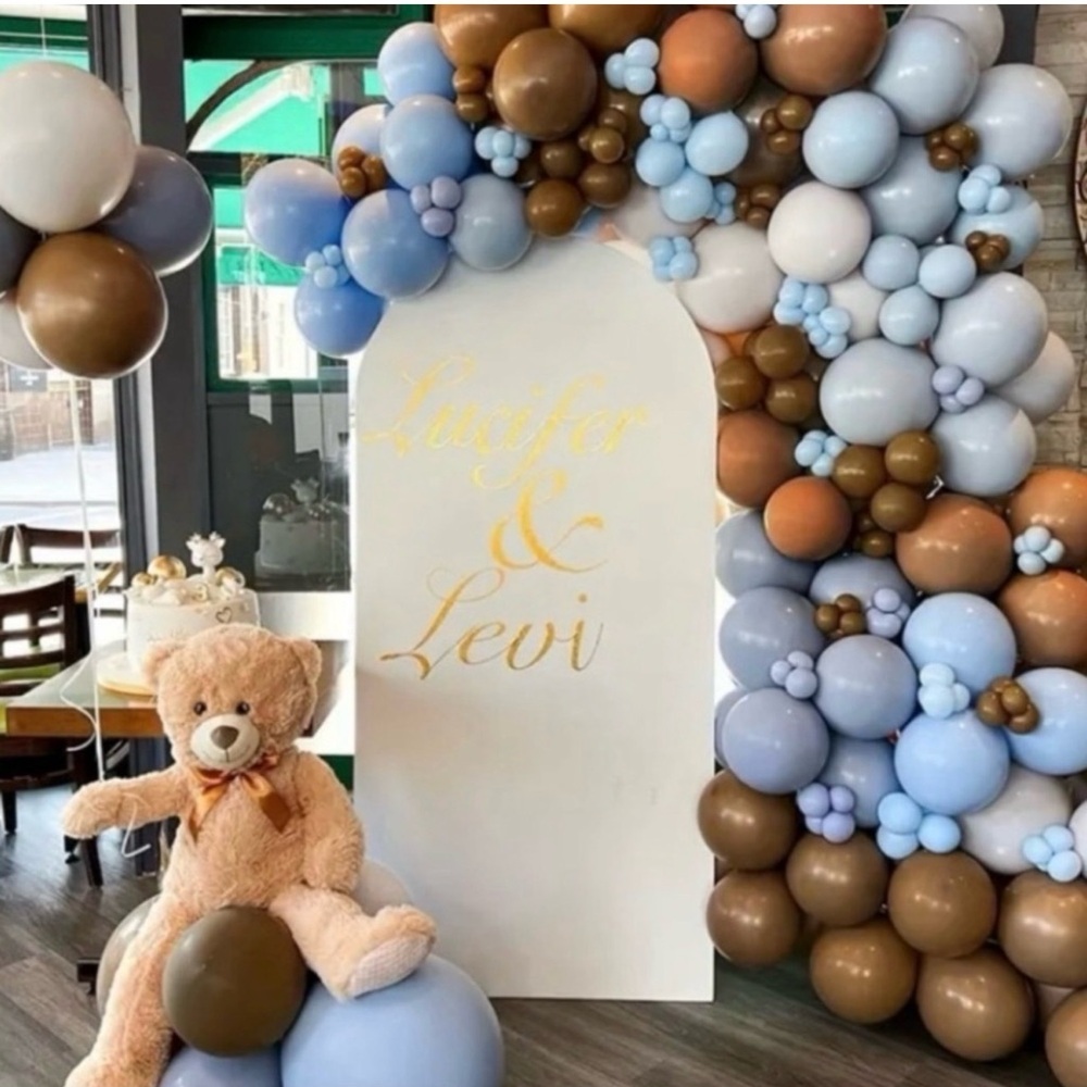 Balloon Arch Kit - Blue, Brown, Cream